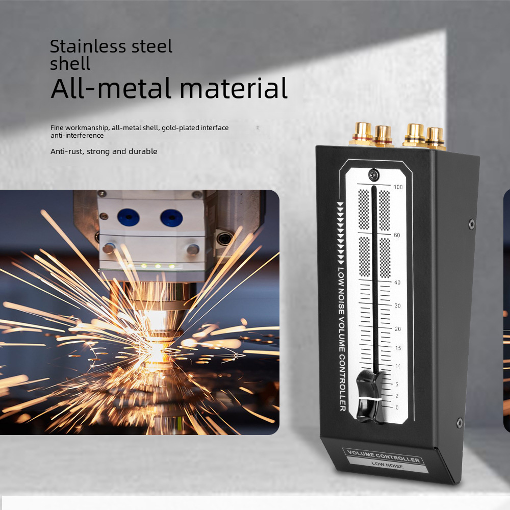 CX-02 무손실 출력 RCA 인터페이스 높은 질감 수동 프론트 스피커 믹서 볼륨 조정 컨트롤러
