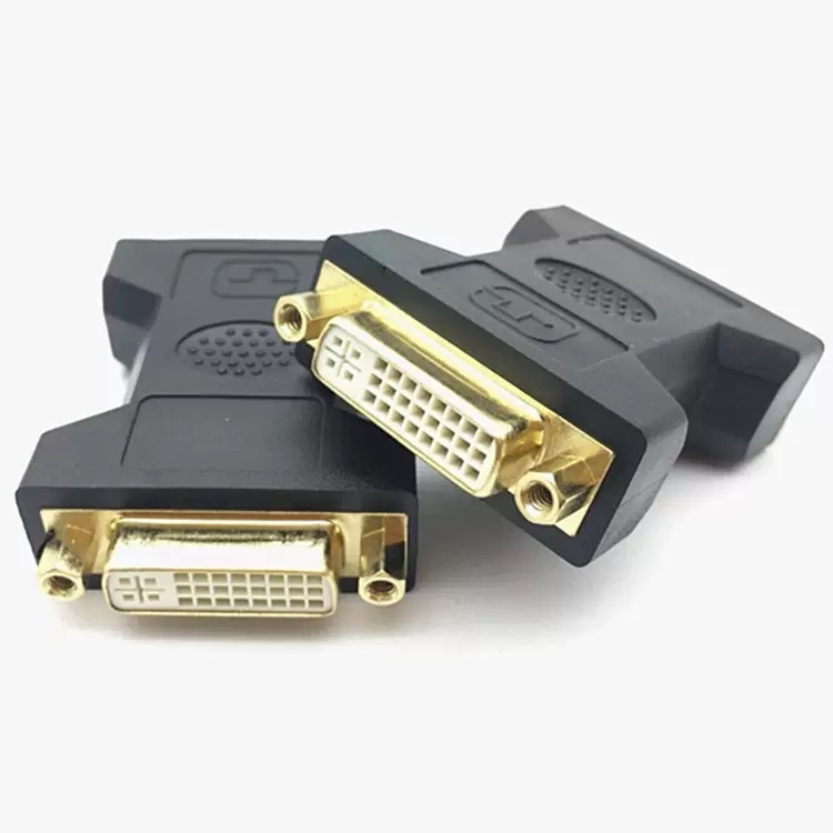 メーカー卸売VGA変換DVI24 5変換ヘッド黒VGAメス変換DVIオス変換ヘッド変換プラグパソコン|undefined