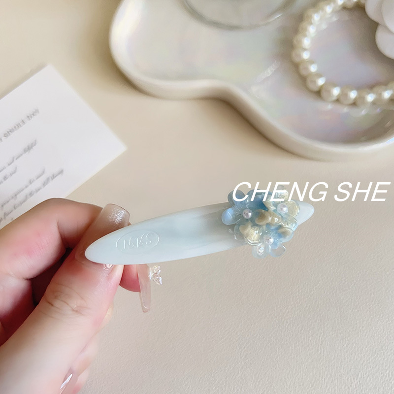 韩系花朵刘海侧边发夹2025年新款甜美前额碎发夹鸭嘴夹头饰发卡|undefined