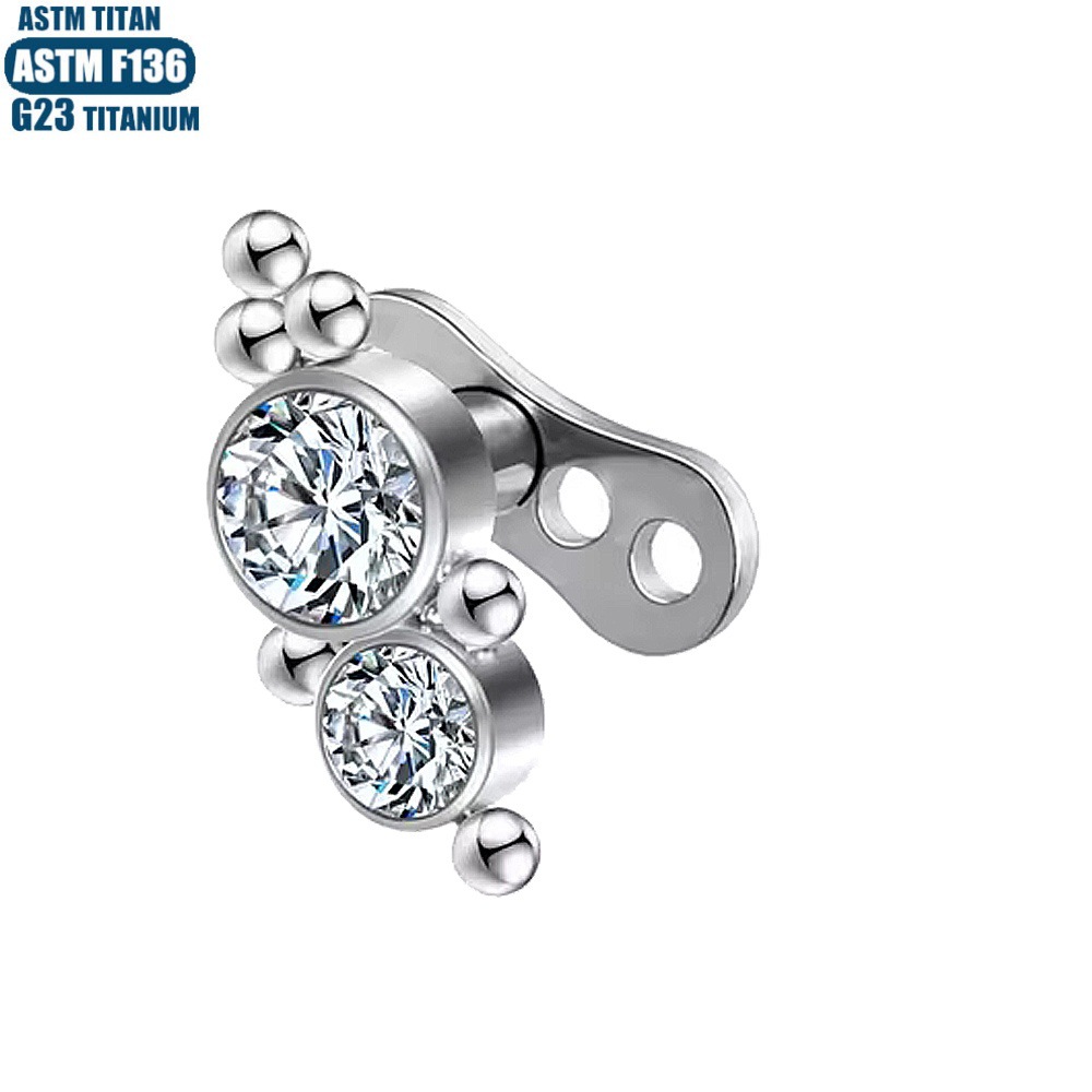 Labret stud lip piercing jewelry styling detail