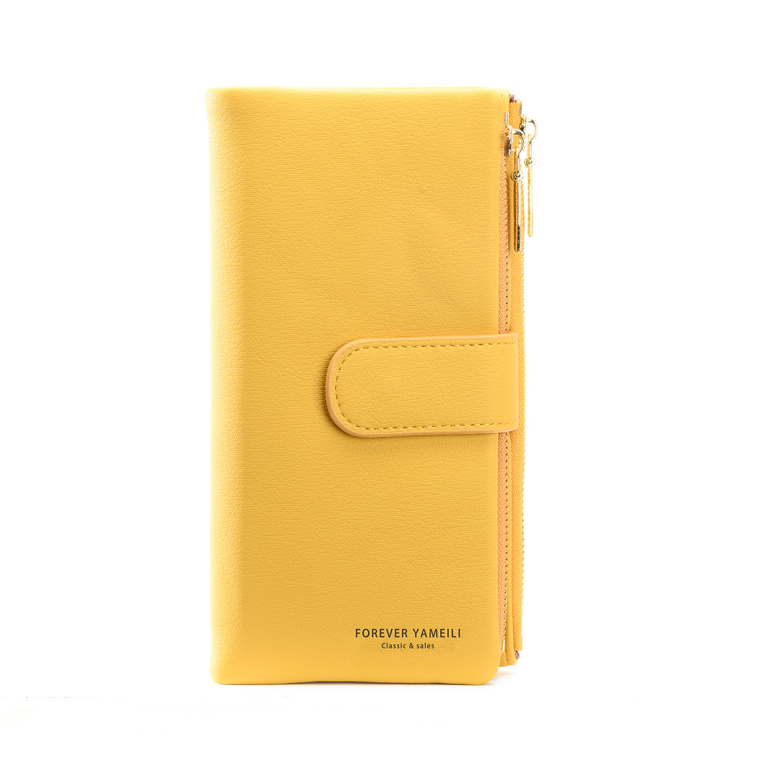 Korean medium and long wallet women's handbag wholesale 2021 new wallet multi card zipper Pu mobile phone bag