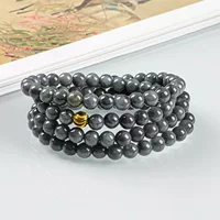 Как Ю натуральный бирманский товар нефрит бисер цепи черный куриное ожерелье Ювелирная фабрика жить от имени FC1030698