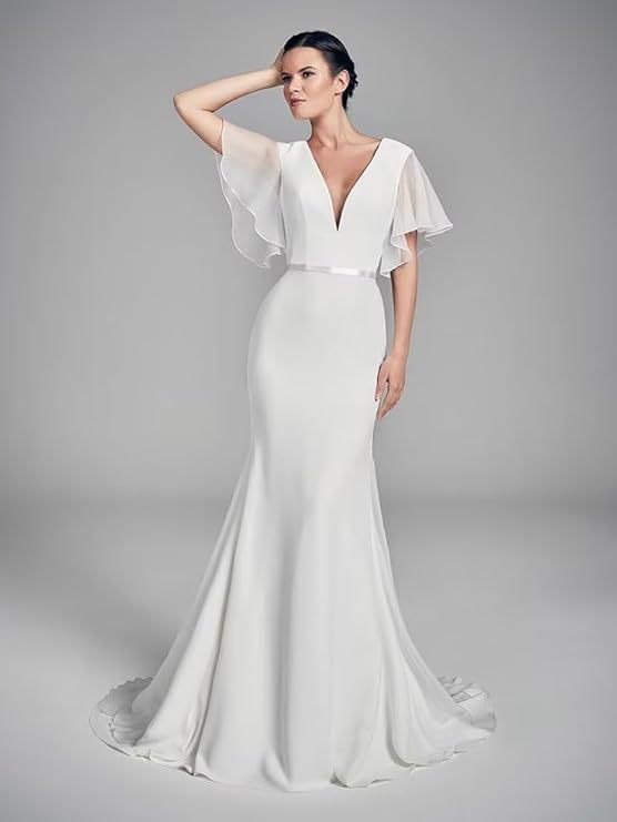Europa y los Estados Unidos comercio exterior vestido 2024 nuevo vestido de dama de honor reunión anual de boda chiffon V vestido de noche largo vestido de vestido
