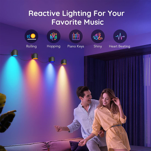 LED Graffiti Smart Wall Music Sync Home Decor WiFi Wall Lamp with Alexa Multi-Color Wall Lamp LED Light