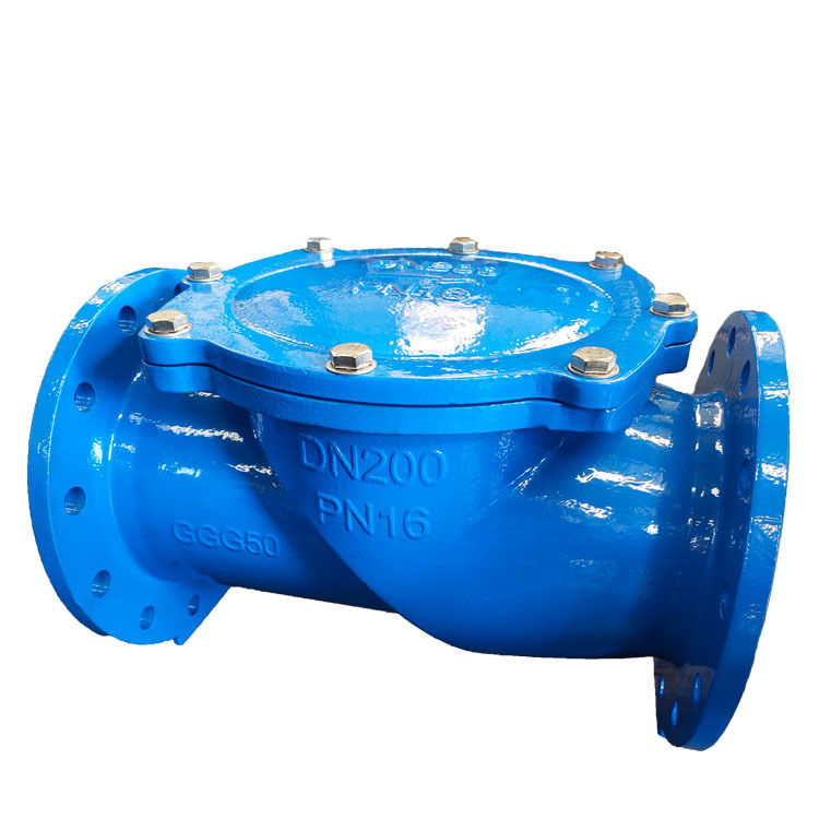 全通径橡胶瓣止回阀英标法兰橡胶瓣球墨铸铁单向阀防回流防逆流