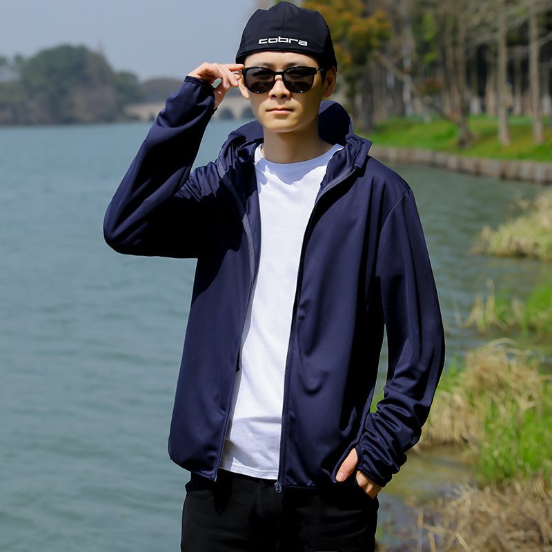 (2개) 중년 및 노인 남성 자외선 차단제 의류 중년 남성 아버지의 자외선 차단제 의류 여름 긴팔 후드 선 스크린 코트