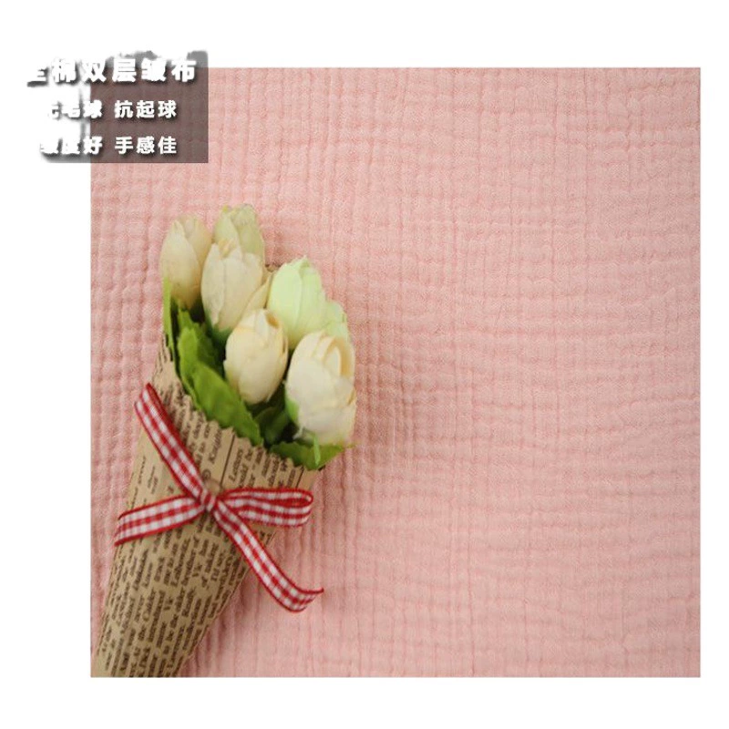 Ткань из 100% хлопка, двухслойная марлевая ткань с плиссировкой, ткань из пузырчатой пряжи, для домашней одежды, для одежды для беременных, для пижам, для брюк с защитой от комаров.