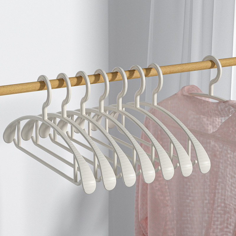 Traceless Clothes Hanger Household Clothes Hanger Non-slip Wide Shoulder Clothes Anti-shoulder Corner Plastic Clothes Hanger Clothes Drying Support