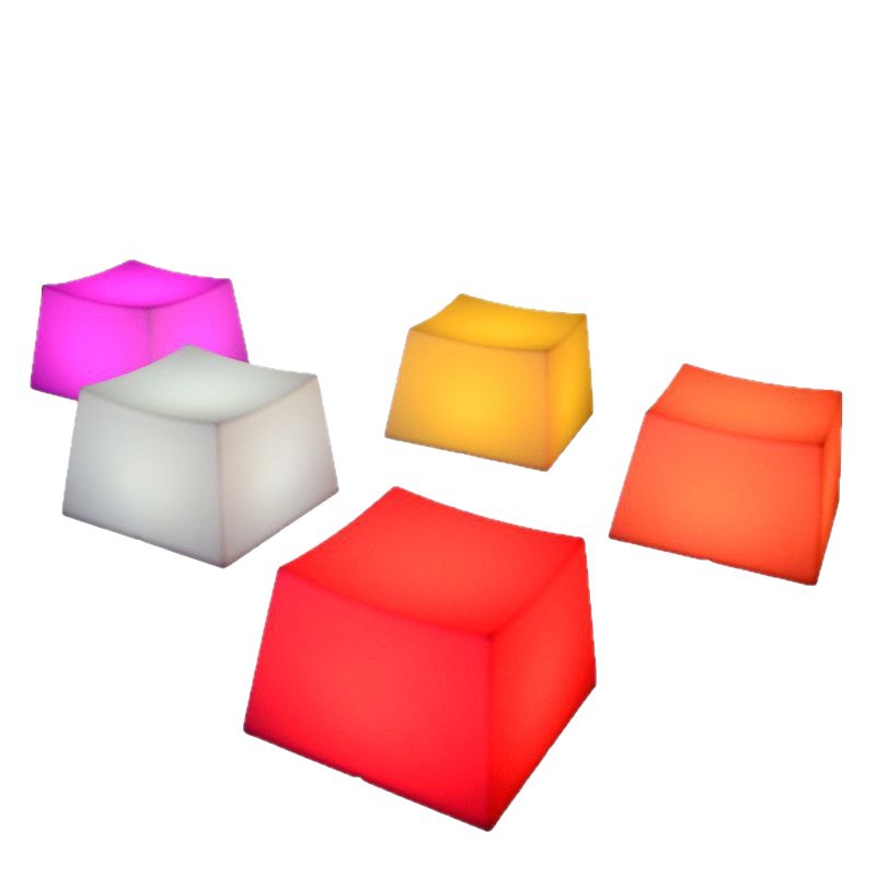 Transfronterizos al aire libre LED taburete de teclado luminoso ajustable silla curva impermeable cuadrada decoración lámpara taburete luminoso image 6
