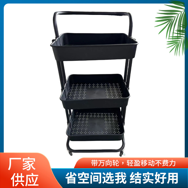 Multi-layer Floor-standing Movable Lasker Trolley Storage Rack Bathroom Storage Rack Living Room Bedroom Snack Storage Rack