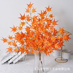 クロスボーダーシミュレーション 3 フォークメープルリーフマルチヘッド小さな葉庭の風景装飾枯れ木緑の葉シミュレーション 7 つ星メープルリーフ