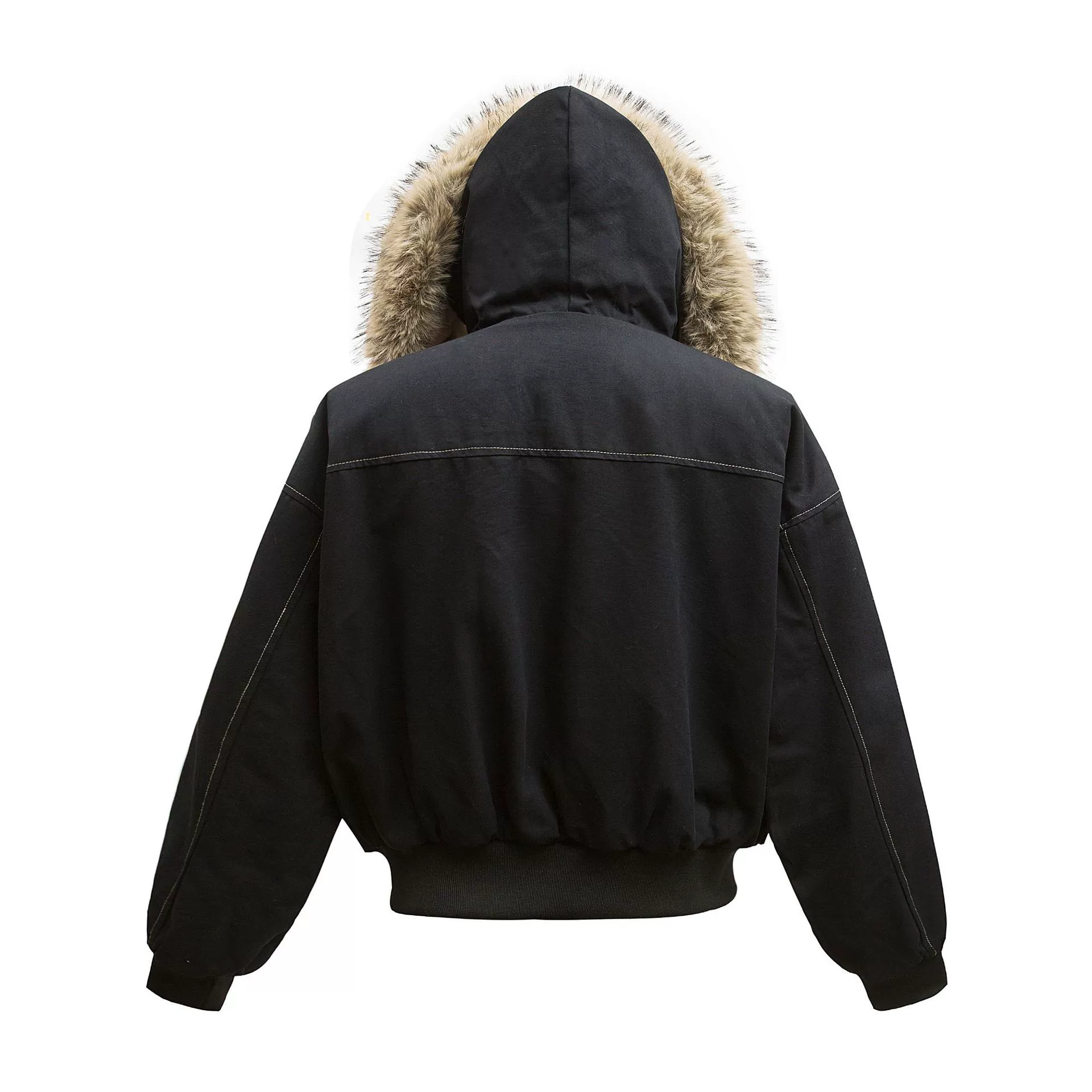 Куртка из хлопкового канваса с капюшоном Zongchi Clothing Club, увеличенная меховая отделка стойки, унисекс, зимняя