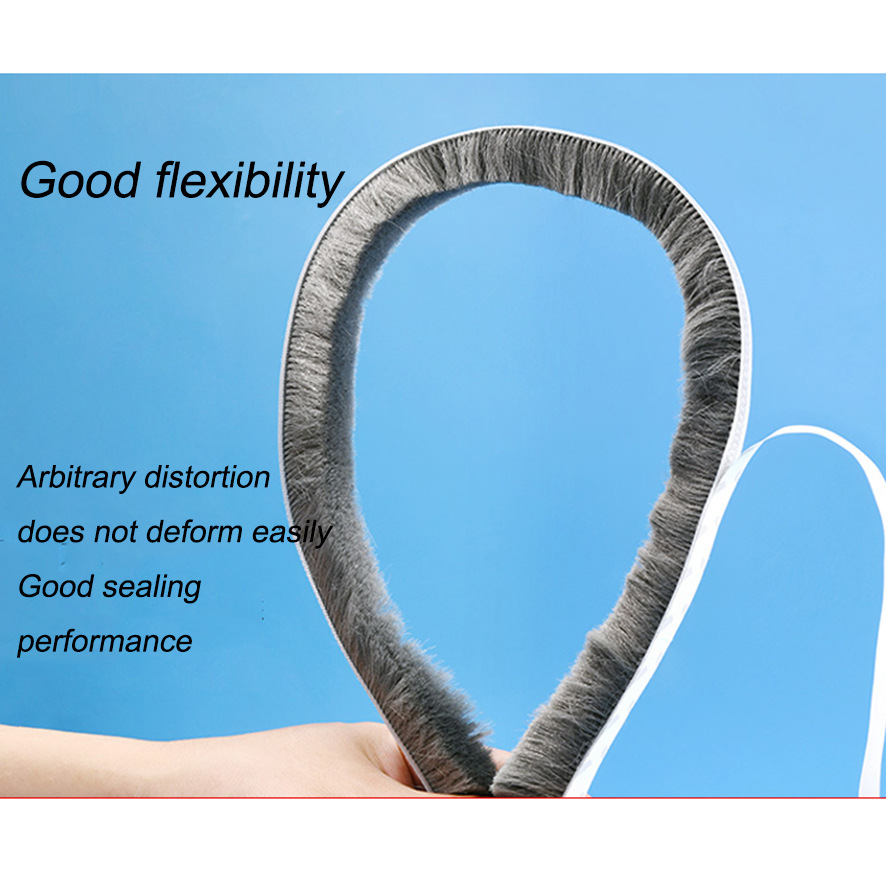 门窗密封条自粘密封毛条隔音除尘背胶毛条9*5毫米9*9毫米