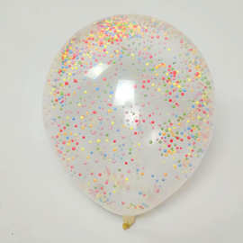 马卡龙色泡沫珠气球填充颗粒流星球礼盒装饰彩色波波球圆形装饰球