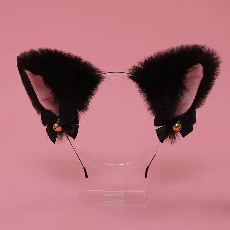Lolita Princess Cosplay Set with Bow Lace Headband, Collar and Eye Mask — detail image 6