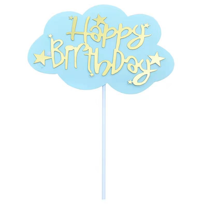 Anniversaire Nuages Lettre Papier Fête Gâteau Décoration Fournitures display picture 4