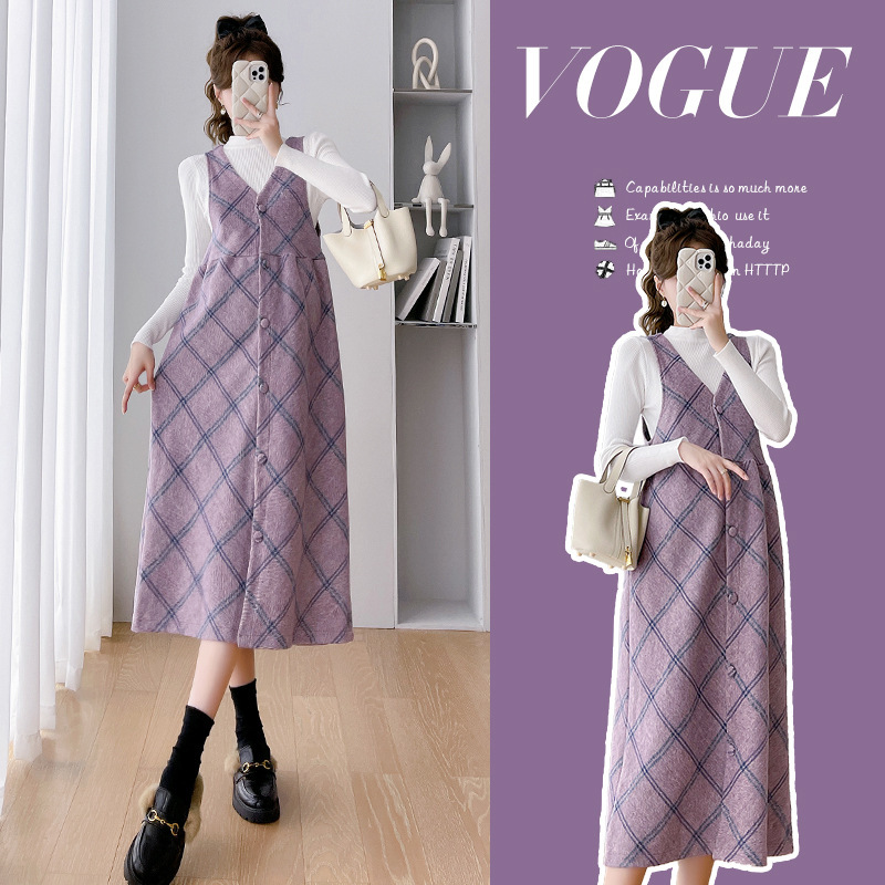 Maternity Dress Spring and Autum 2025 New Fashion Suit Going Out Style Shirt Top Autum and Winter Suspender Long Skirt Maternity Dress Spring and Autum 2025 New Fashion Suit Going Out Style Shirt Top Autum and Winter Suspender Long Skirt