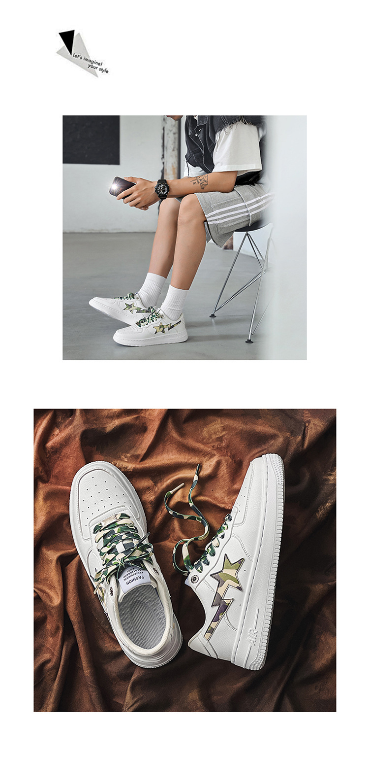 Herren Star Skateschuhe Modische Weiße Sneaker Für Den Alltag_voghion.com