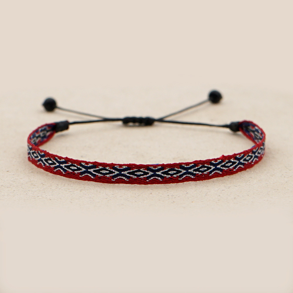 1 Piece Simple Style Color Block Rope Stripe Couple Bracelets display picture 2