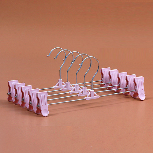 Dormitory non-slip, mark-free, strong pants rack, pant clips, clothing store underwear rack, household plastic pants hanger, skirt clip wholesale