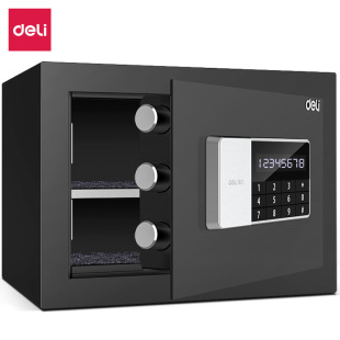 Deli 92619 Safe Small Household Mini Double-Layer In-Wall Safe Double Alarm Safe Black Available