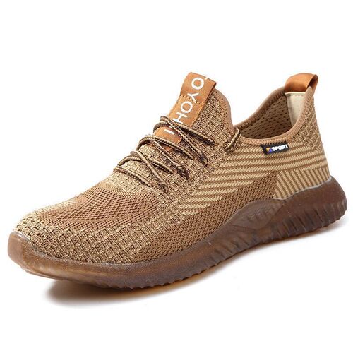 Cross-border labor protective shoes with anti-punching, anti-piercing, lightweight, fashionable, flyknit, wear-resistant, non-slip, anti-odor, comfortable, and safety protection.