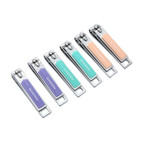 Strong man QR66051 nail clippers medium nail clippers girls flat nail clippers with file in stock wholesale