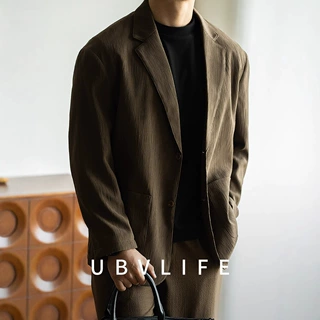 2026秋季新款日系微皱阔版易打理休闲西服套装男士商务西装裤