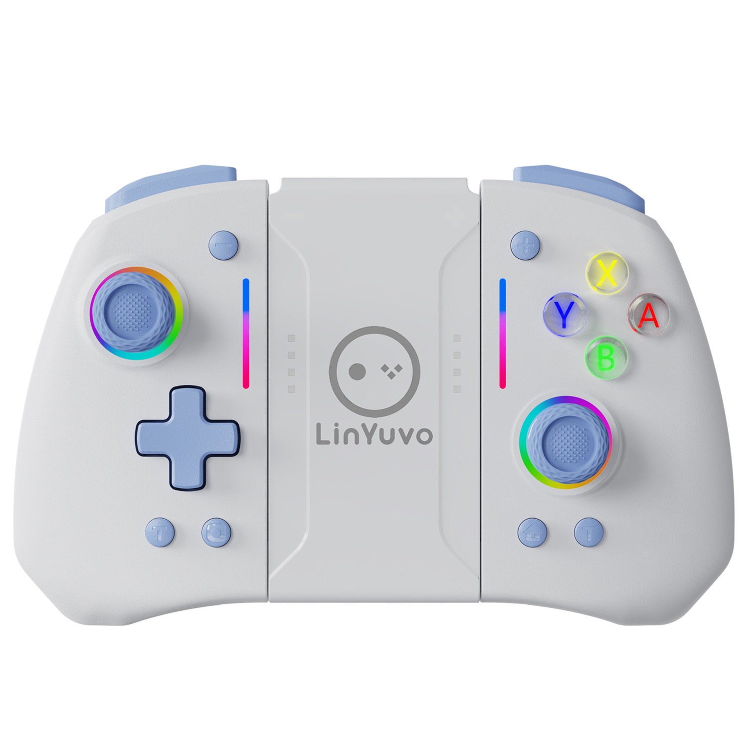 LinYuvo Joint Tour interruptor alegría con Bluetooth manejar colorido RGB luz con llave trasera inalámbrica izquierda y derecha mango