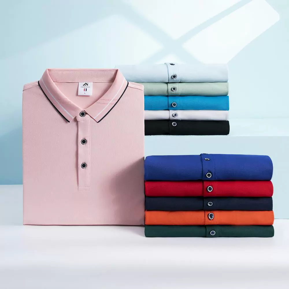 Рубашка POLO с печатным логотипом с ледяным лацканом с короткими рукавами рабочая одежда корпоративная культурная рубашка мужская и женская футболка фабрика одежды вышивка