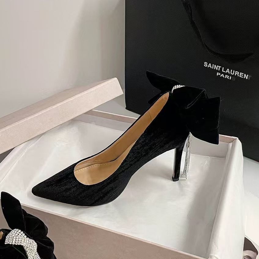 Autumn fashionable solid color universal high heels pointed-toe…