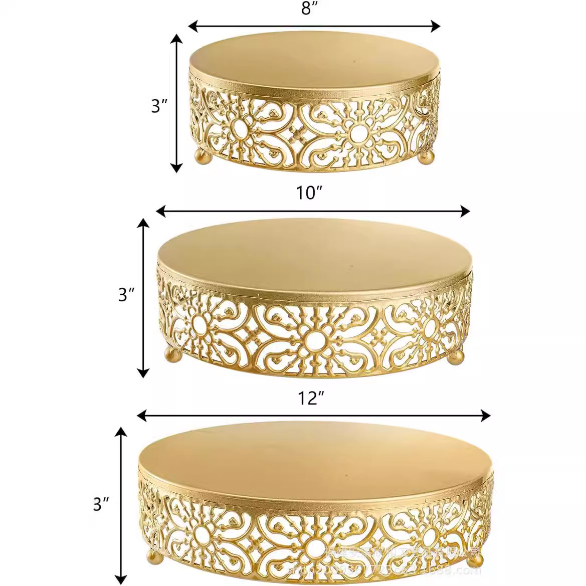 Bodas europeas creativas doradas dulces bandeja de hierro forjado plato de pastel de una sola capa estante de pastel bandeja de frutas platos de bocadillos