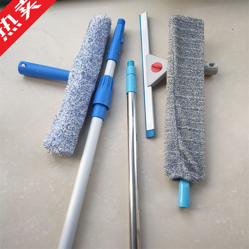 Wipe Glass Window Cleaning Soft Hair Head Wiper Aluminum Alloy Telescopic Rod Cleaning Exterior Wall High Altitude suit Tool Wipe Glass Window Cleaning Soft Hair Head Wiper Aluminum Alloy Telescopic Rod Cleaning Exterior Wall High Altitude suit Tool