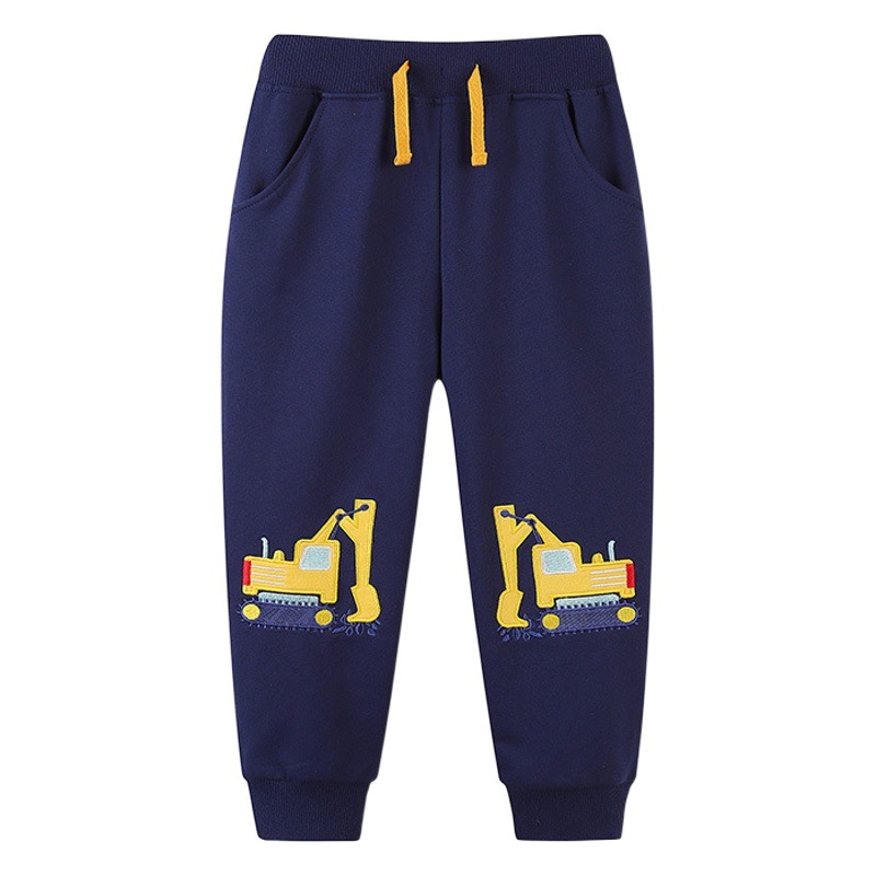 Estilo europeo y americano otoño nuevos muchachos al por mayor de los niños dibujos animados bordados Pantalones deportivos un envío