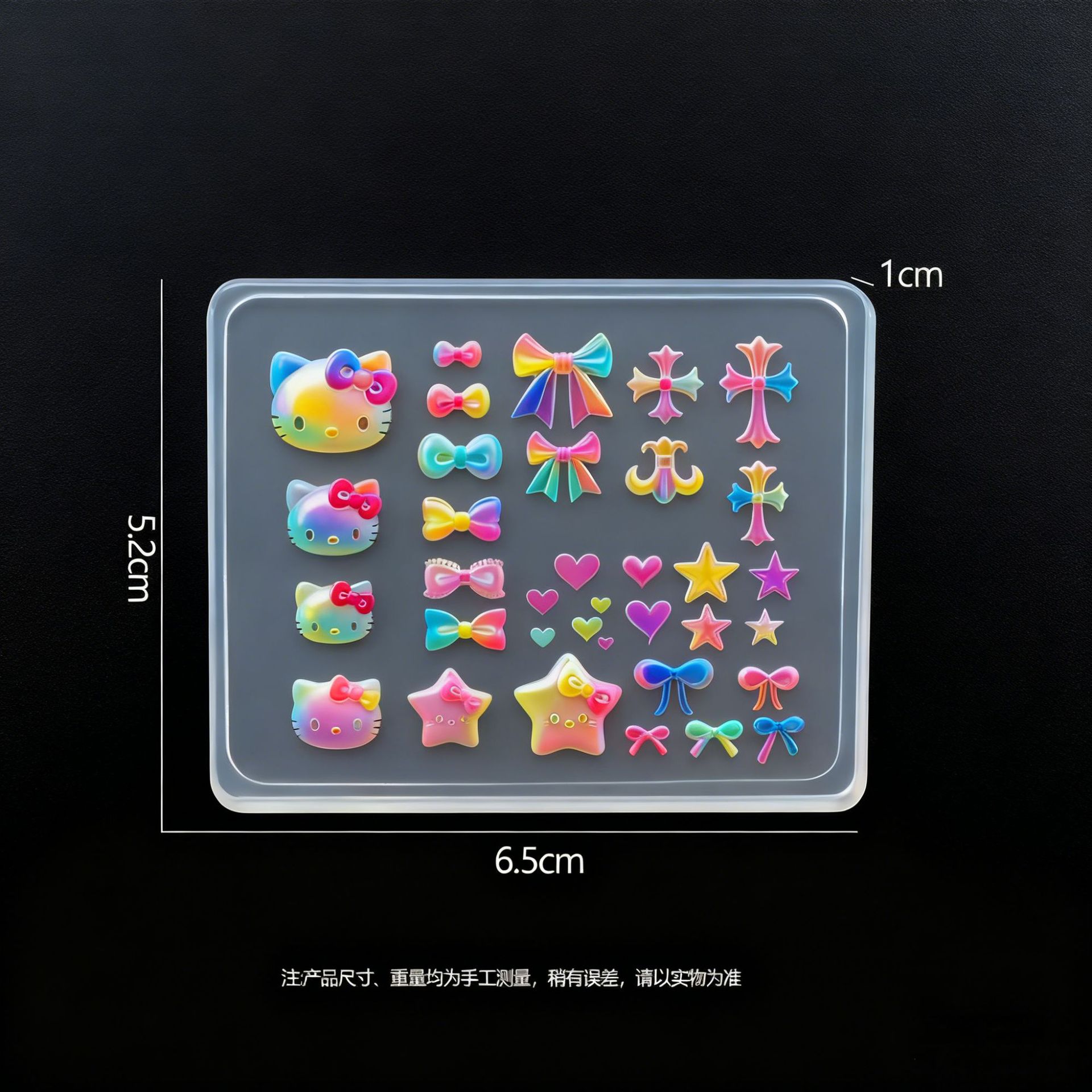 Molde de manicura amor arco en relieve flor ornamentos molde abrasivo alta permeabilidad estereoscópica DIY decoración molde de silicona