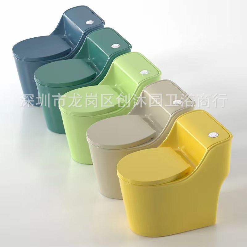 inodoro doméstico tipo sifón pequeño tipo inodoro de color antiolor antiespiración de agua inodoro de gran calibre blanco y negro