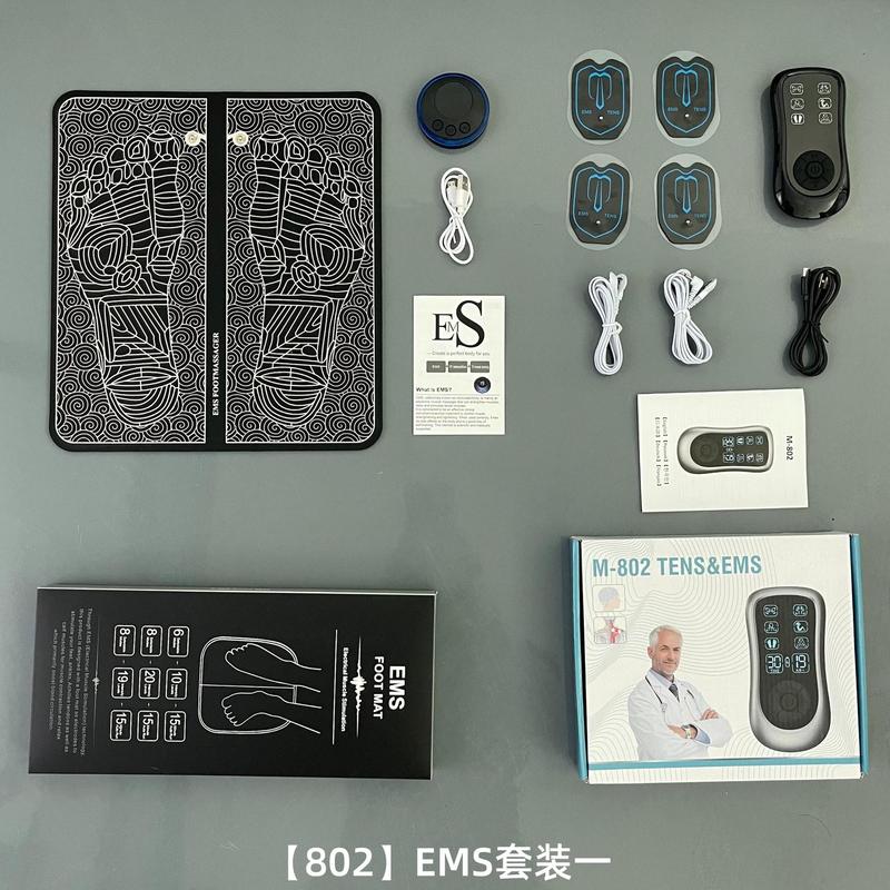 多機能EMS電気パルス足裏マッサージパッド、頸椎経絡マッサージパッチ、パルス理学療法フットパッド、電子パルス|undefined