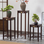 新中式花架子客厅落地式绿萝花几室内实木阳台高端花盆景架置物架