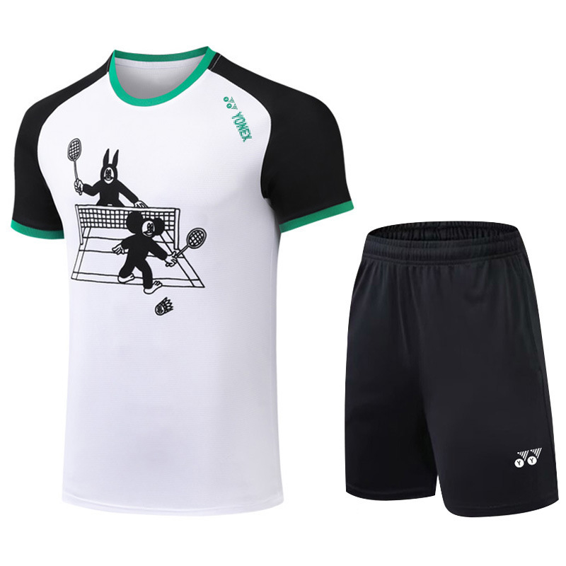 New YY Badminton Sports suit Men's Quick-drying Tennis Jersey Children's Competition Training Clothes Women's Breathable Team Clothes