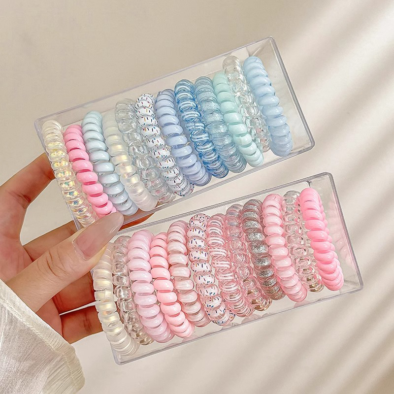 Línea telefónica bucle de cabello red 2025 nuevo cabello atado correa de cabello sin marcas cuerdas de cabello de alta sensación coreana bucle de cabello tocado