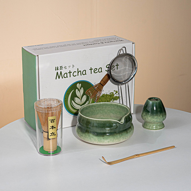 日本製ギフトボックスセット クロスボーダーインスタイル 抹茶ボウル 抹茶ティーセット 百本立陶器 クロスボーダー限定|undefined
