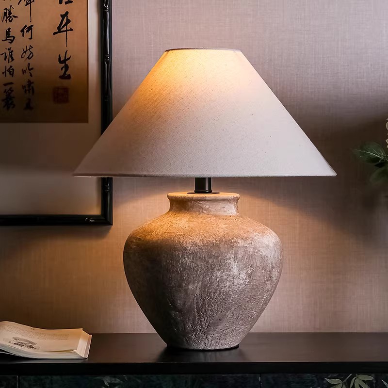 Nueva lámpara de cerámica china retro sala de estar dormitorio image 1