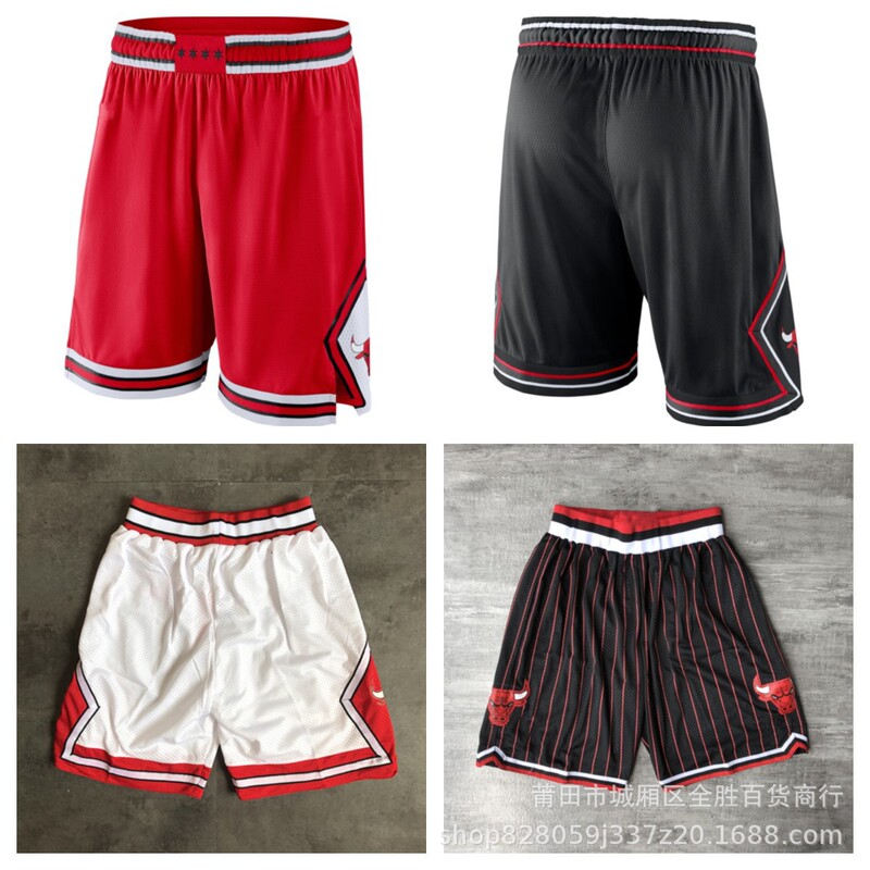 Wholesale Spot Shorts Bulls # 23 Jordan # 33 Pippen # 91 Rodman Pants Jersey