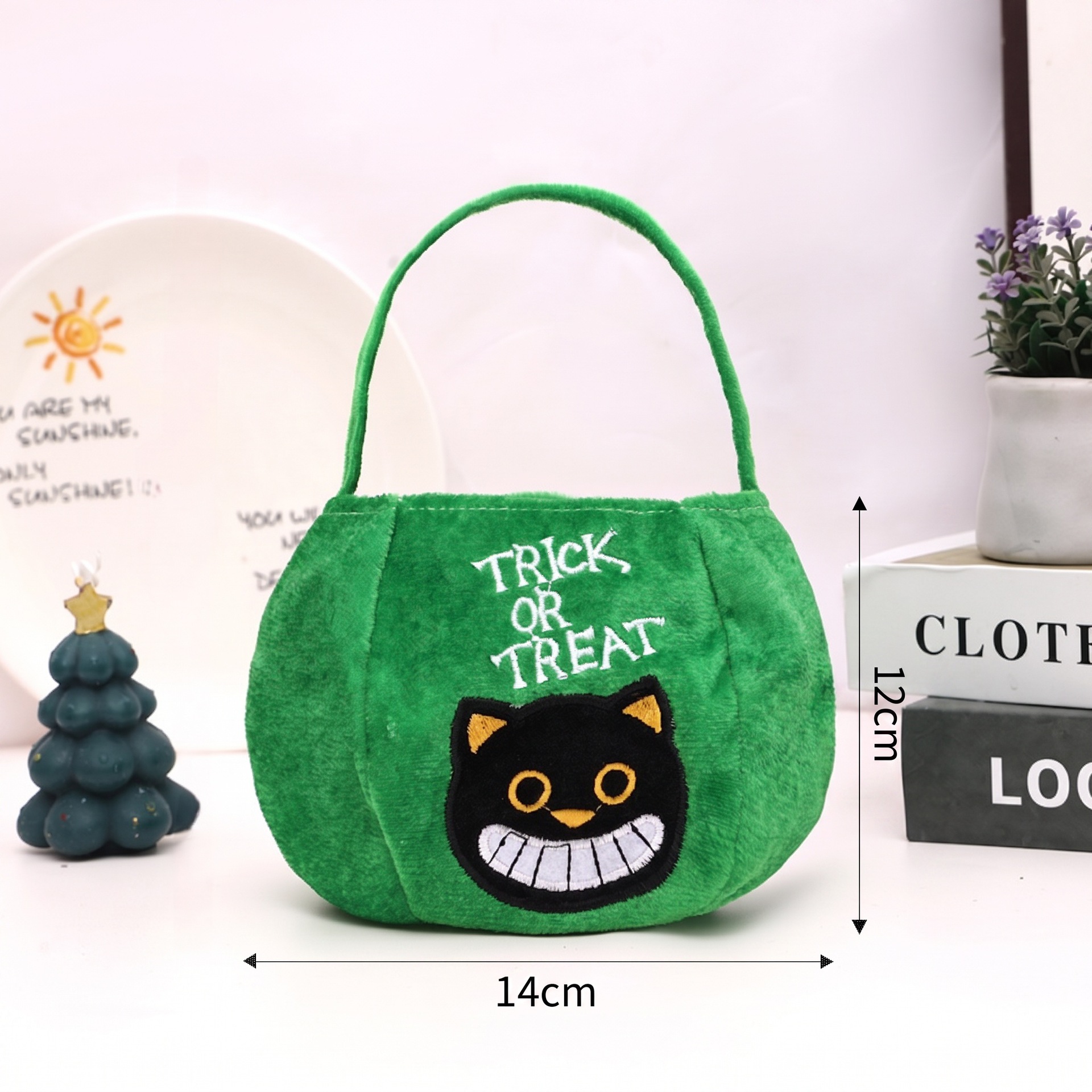 Bolsas de dulces de Halloween transfronterizas bolsas de terciopelo bolsas de regalo portátiles para niños atmósfera del festival de fantasmas accesorios al aire libre image 6