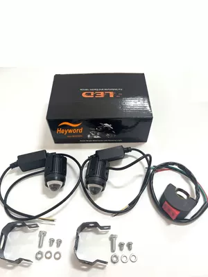 External for Electric Scooters, Direct – Motorcycle headlights, headlights - pair-of-near-white-far-white-switches