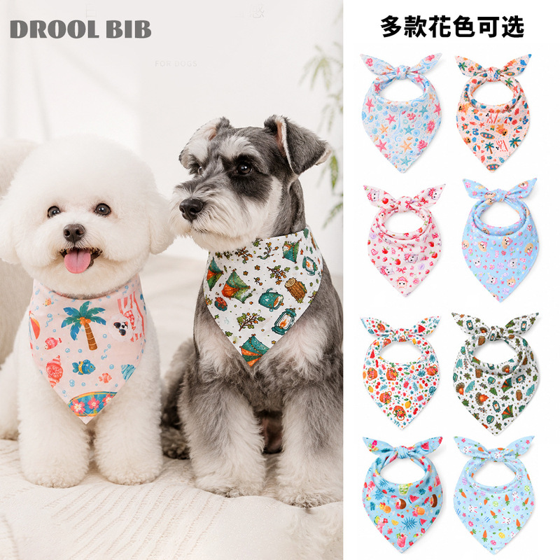Summer Thin Dog Bibs, Universal Hip-Hop Style Triangle Bandanas for Cats and Dogs, Suitable for Teddy, Bichon, Ragdoll Cats, Pet Saliva Towels Summer Thin Dog Bibs, Universal Hip-Hop Style Triangle Bandanas for Cats and Dogs, Suitable for Teddy, Bichon, Ragdoll Cats, Pet Saliva Towels