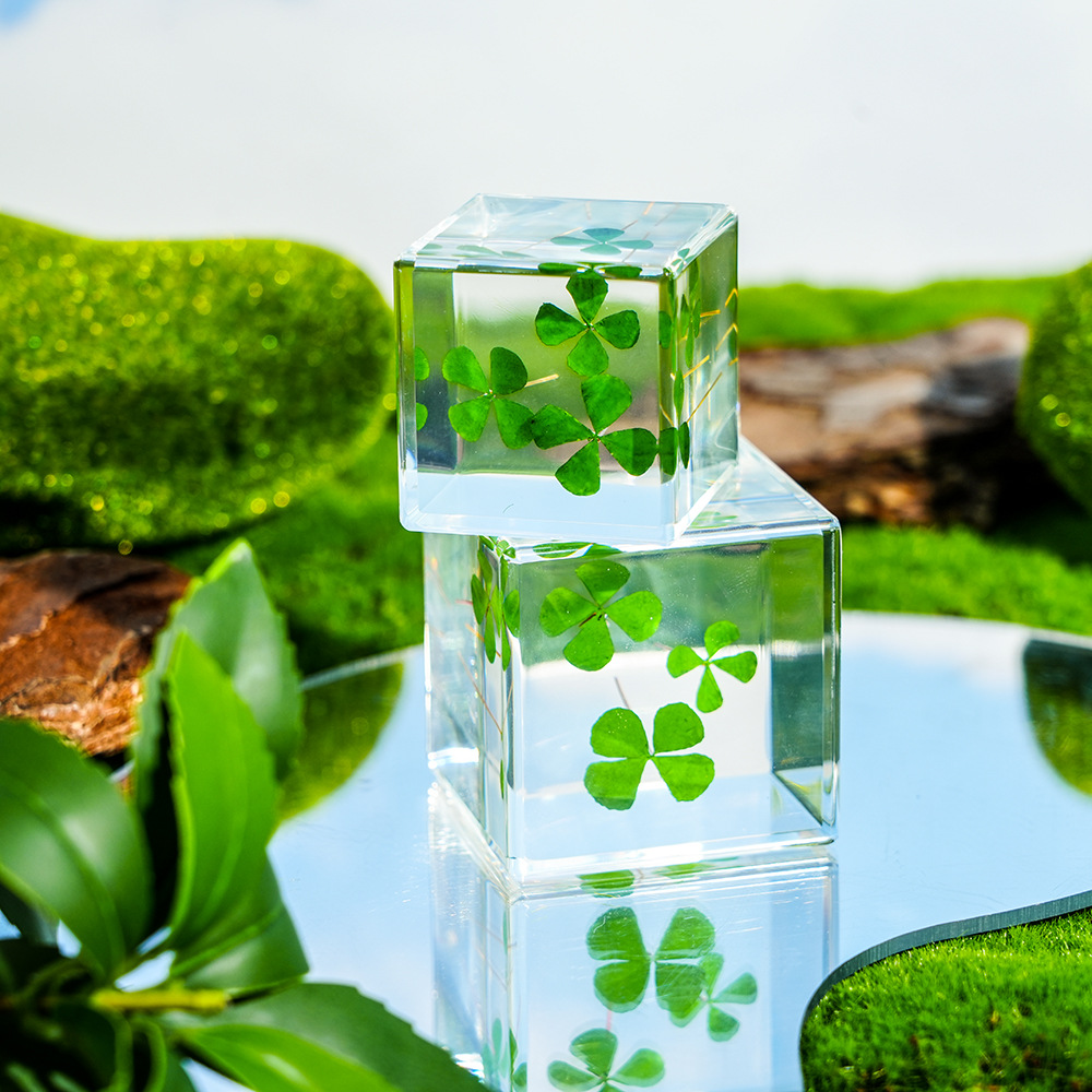 【Bubble bag】Cube four-leaf clover