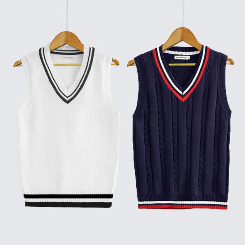 2025秋冬季新款无袖毛衣背心男V领加大码针织马甲女毛坎肩青少年