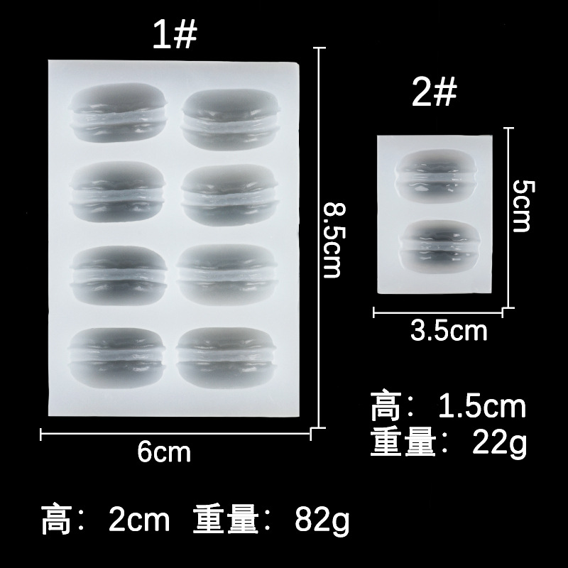 Nueva DIY hornear decoración medio macaron chocolate molde de cristal hecho a mano aromaterapia vela Silicona