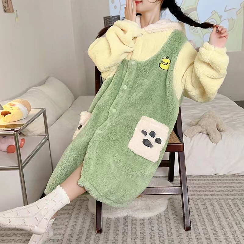 秋冬のベルベットの暖かいサンゴのベルベットのパチャ犬の寝衣の家の服の美楽ティのモンスターのパジャマは代行できます。|undefined